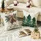 Merry Christmas Trees, Reindeer & Snowflake Throw Pillow Covers, 18x18 Inch Red Berries Holiday Cushion Cases for Sofa & Couch, Set of 4